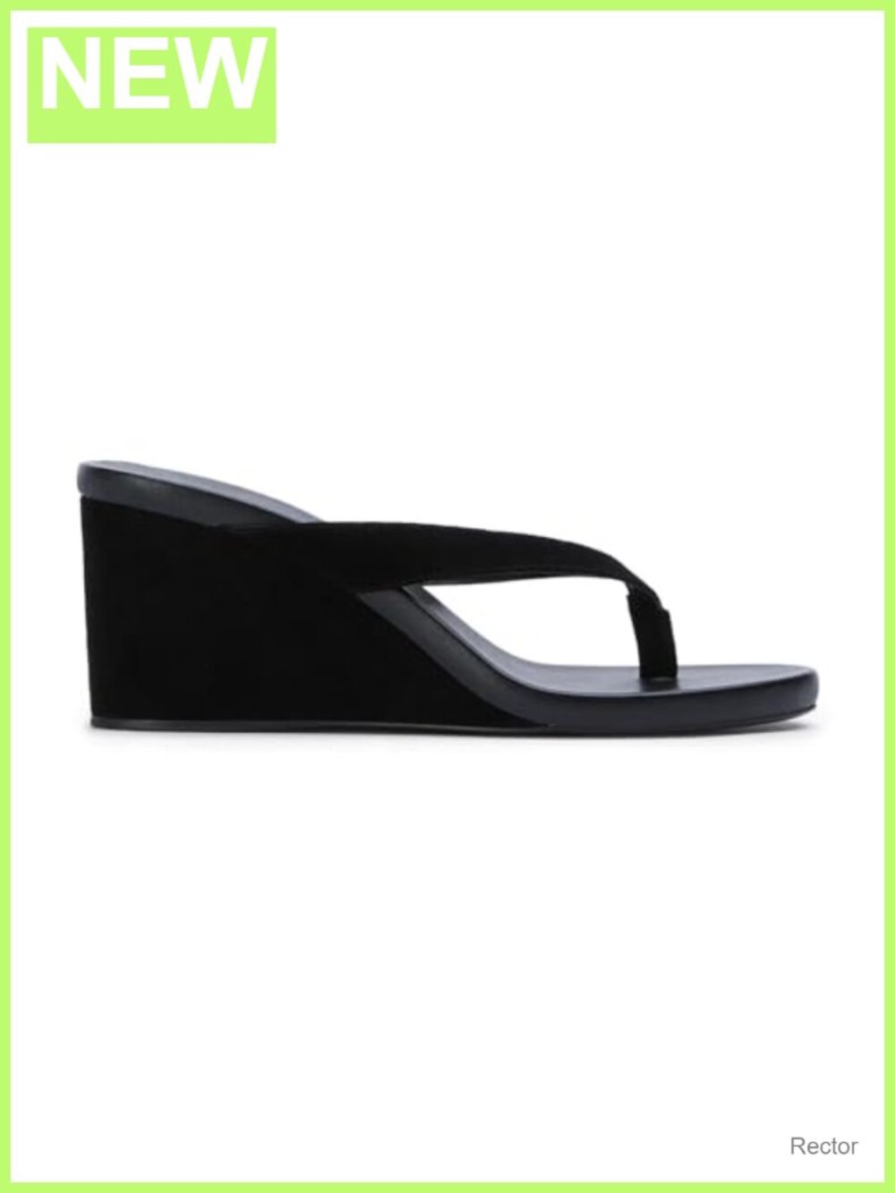 Suede Wedge Flip Flops Women Open Round Toe Arch Support Slip On High Heel